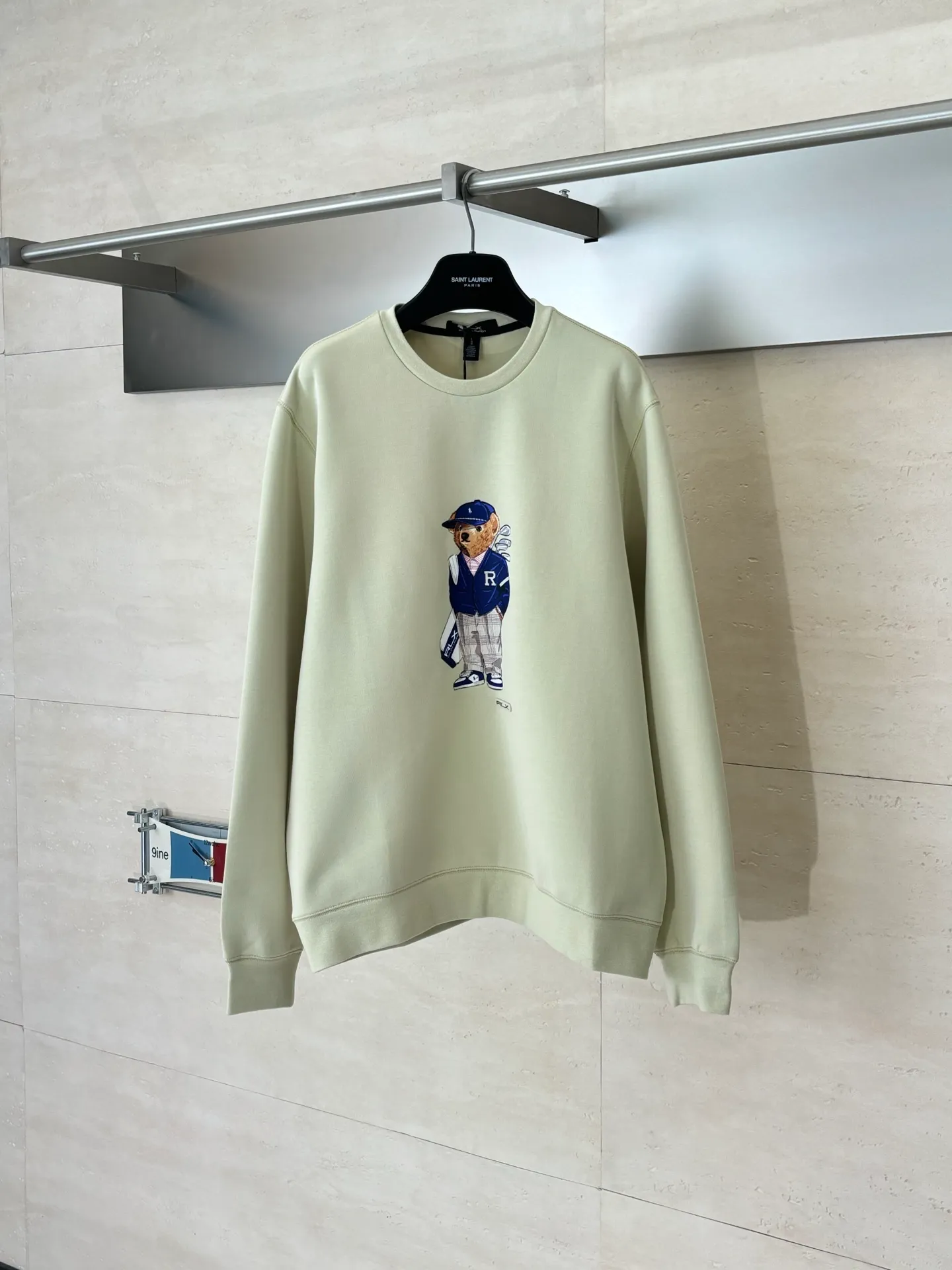 P380 Ralph Laure*/Ralph Lauren Polo bear pattern round neck sweatshirt Size: S/M/L/XL